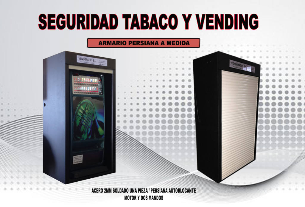 Armario de seguridad antirrobo con persiana para máquina de tabaco o recrrativas